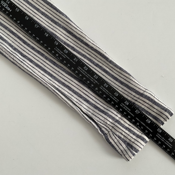 Sanctuary Striped Linen Blend Open Front Blazer Sz M Lightweight Business Casual - Picture 8 of 11